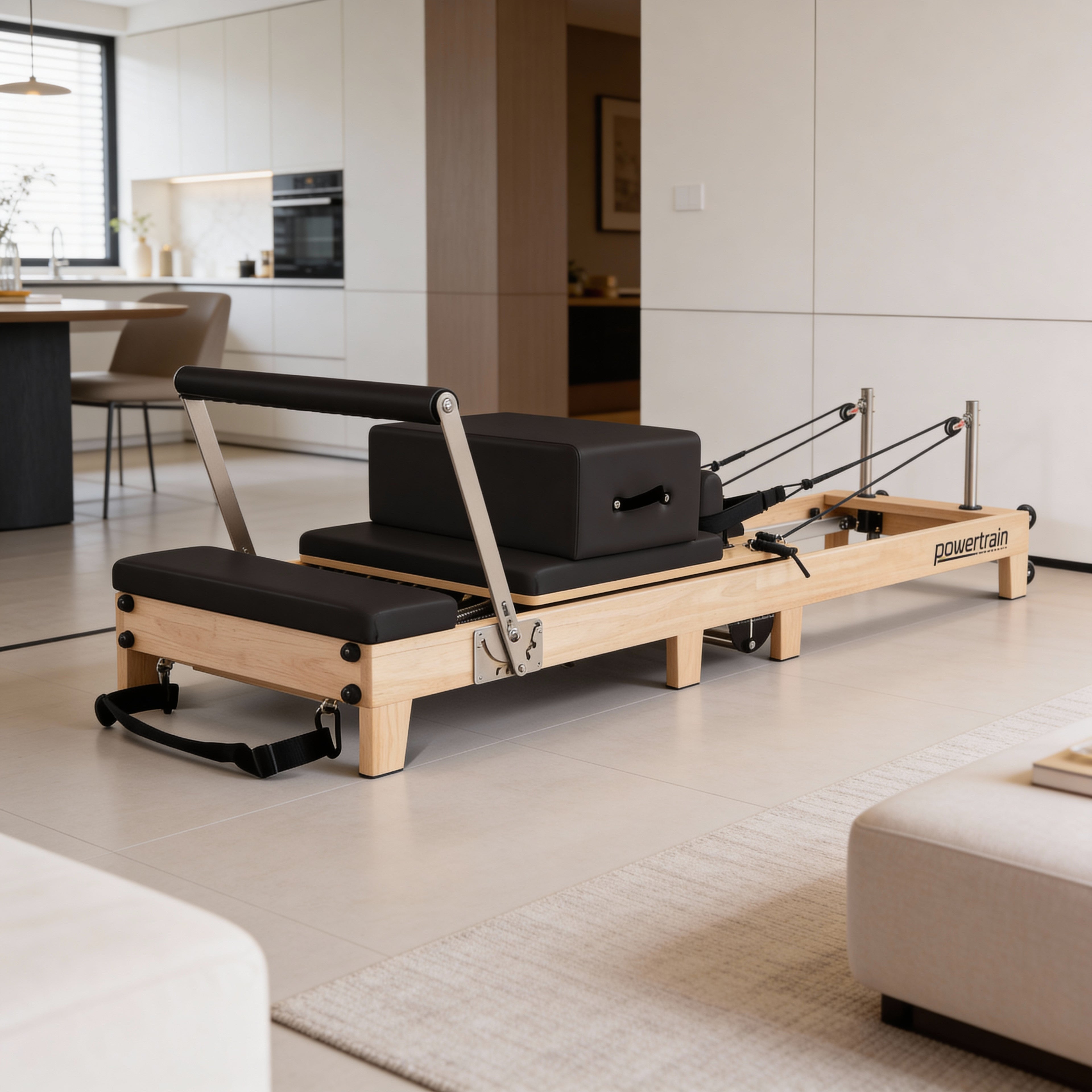 POWERTRAIN Wooden Folding Pilates Reformer