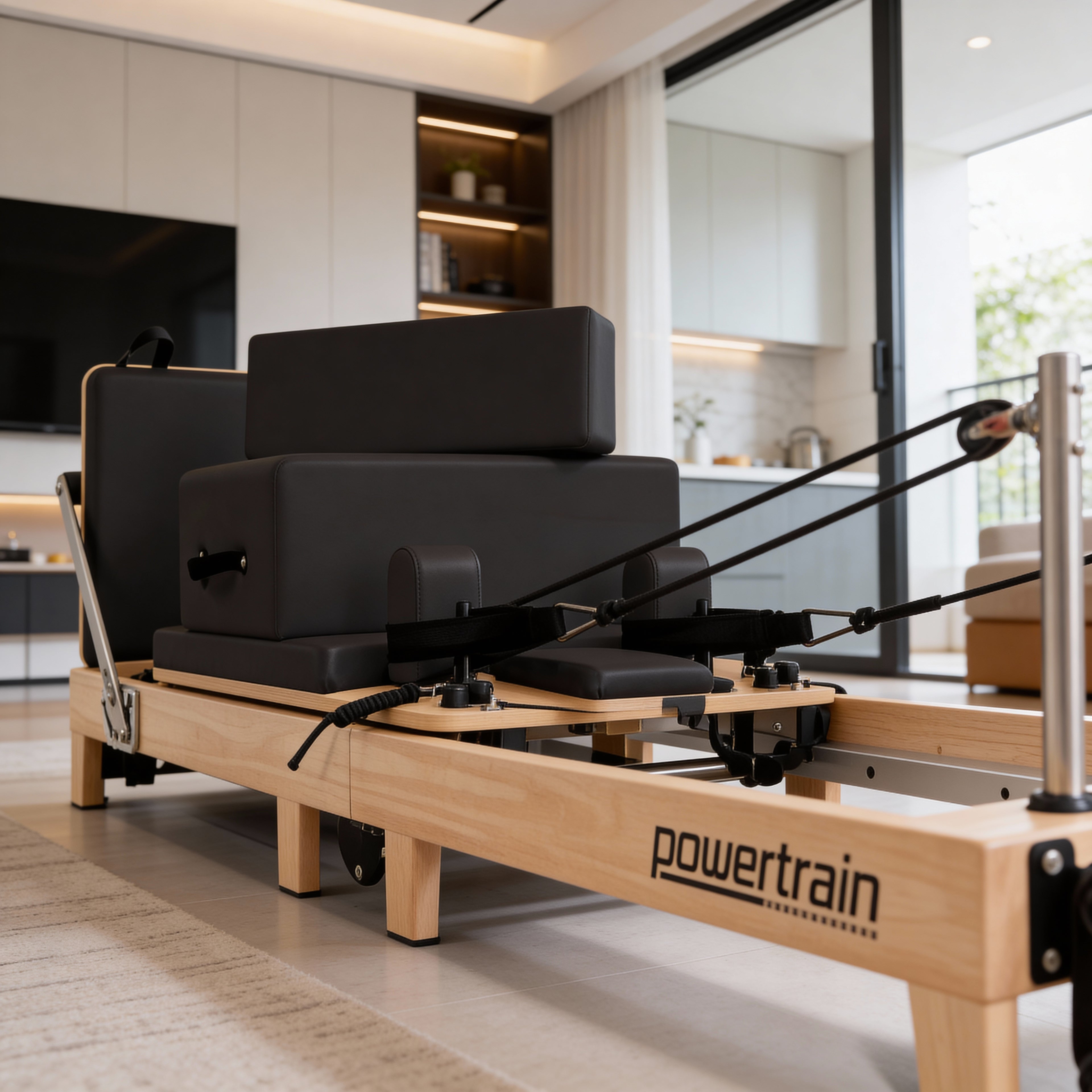 POWERTRAIN Wooden Folding Pilates Reformer