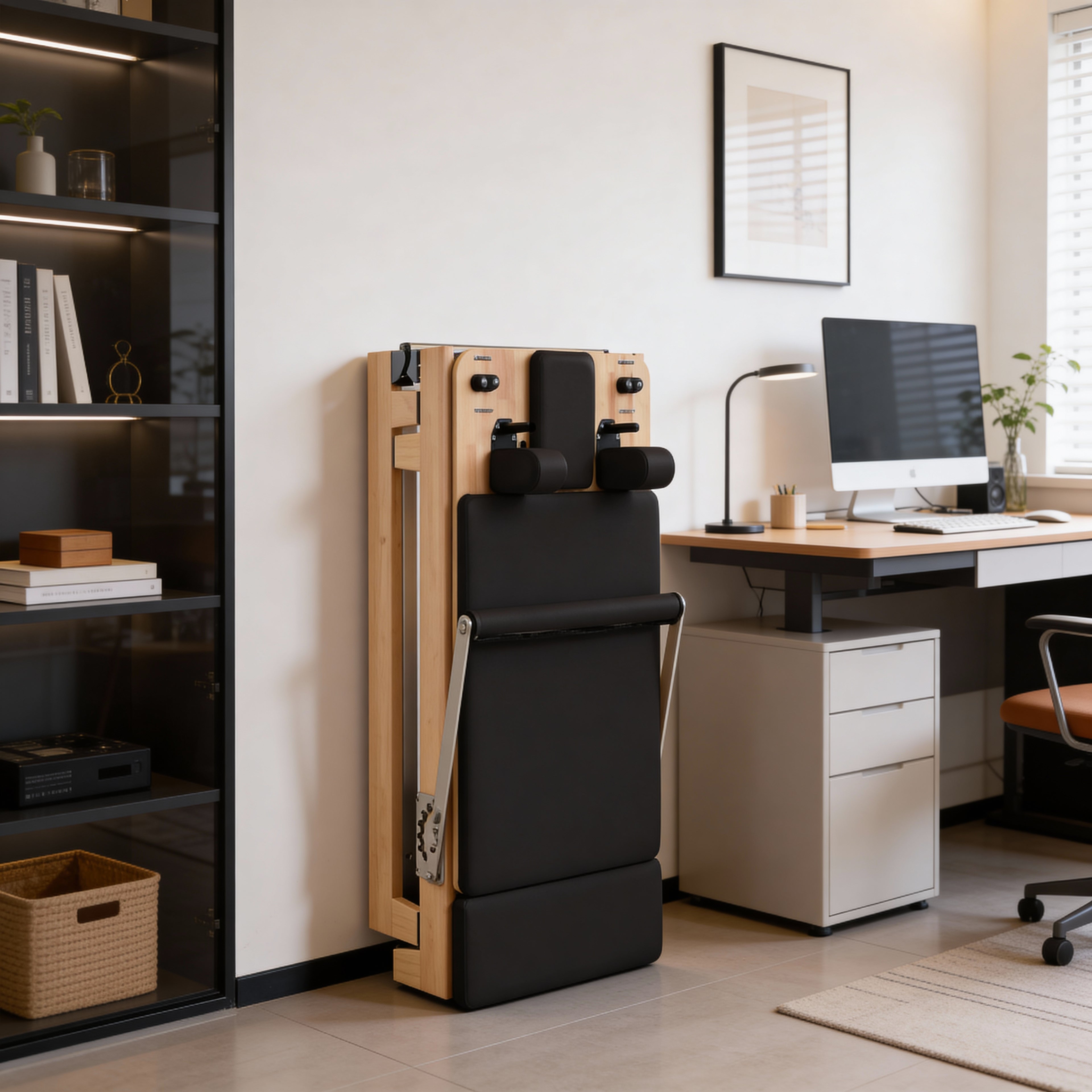 POWERTRAIN Wooden Folding Pilates Reformer